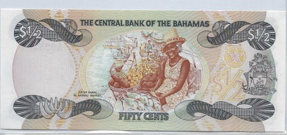 Bahamas 1974 ½ Dollar Q.Elizabeth,est $20.B3A
