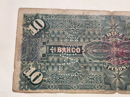 Banco de YUCATECO , MERIDA Mexico 10 Pesos 1903) ,est $150 ++.L21