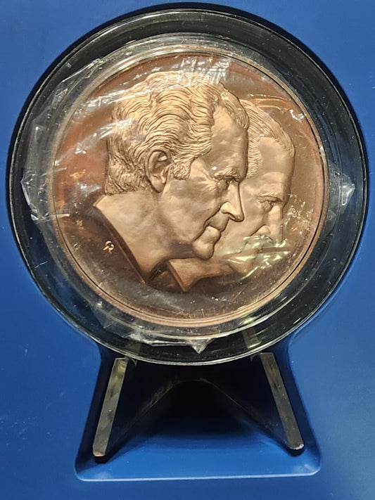 1973 Presidential Inaugural Medal Bronze Proof Nixon Agnew Franklin Mint.9Z9