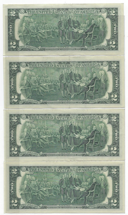 US$2 dollars bill x12 Different Districts in a good Grade.V22