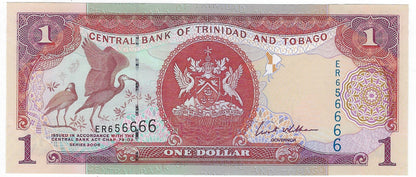 Trinidad &Tobago $11985 Fancy Number Semi Blocked SN 656666 High Grade.FN16                  