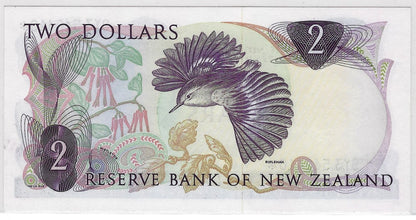 New Zealand,2 Dollars,1977-1981, REPLACEMENT STAR Note.Mehilba RB9,P164a,Prefix 9Y3 * UNC.RN2