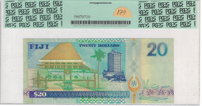 Fiji 20 Dollars ND (1992-95) SCWPM#99a Graded Gem New 66PPQ.F1A