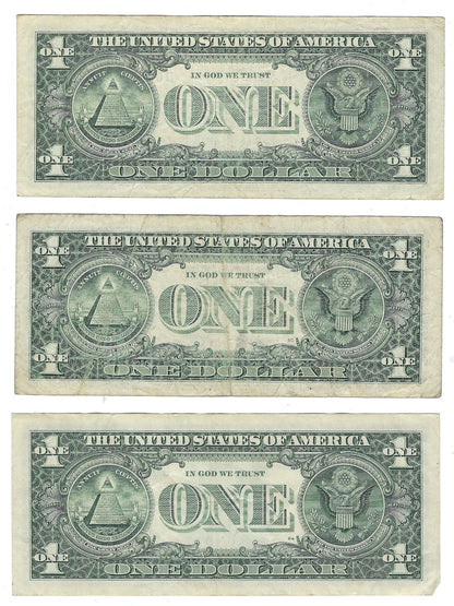 US $1FRN Fancy SN Starting Trial 000 x 3 Different Districts.F49