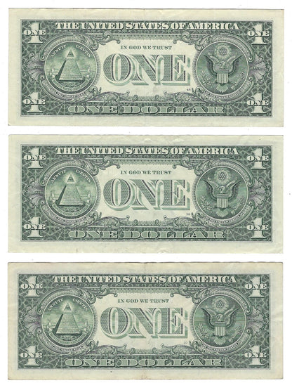 US $1FRN Fancy SN Ending Trial 444 x3 Different Districts.F53