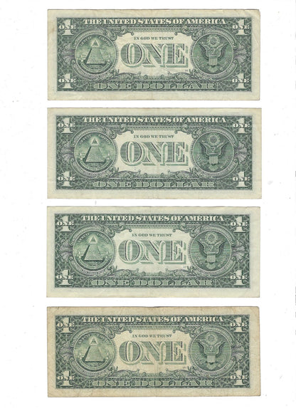 US $1FRN Fancy SN Ending Trial 444 x4 Different Districts.F54