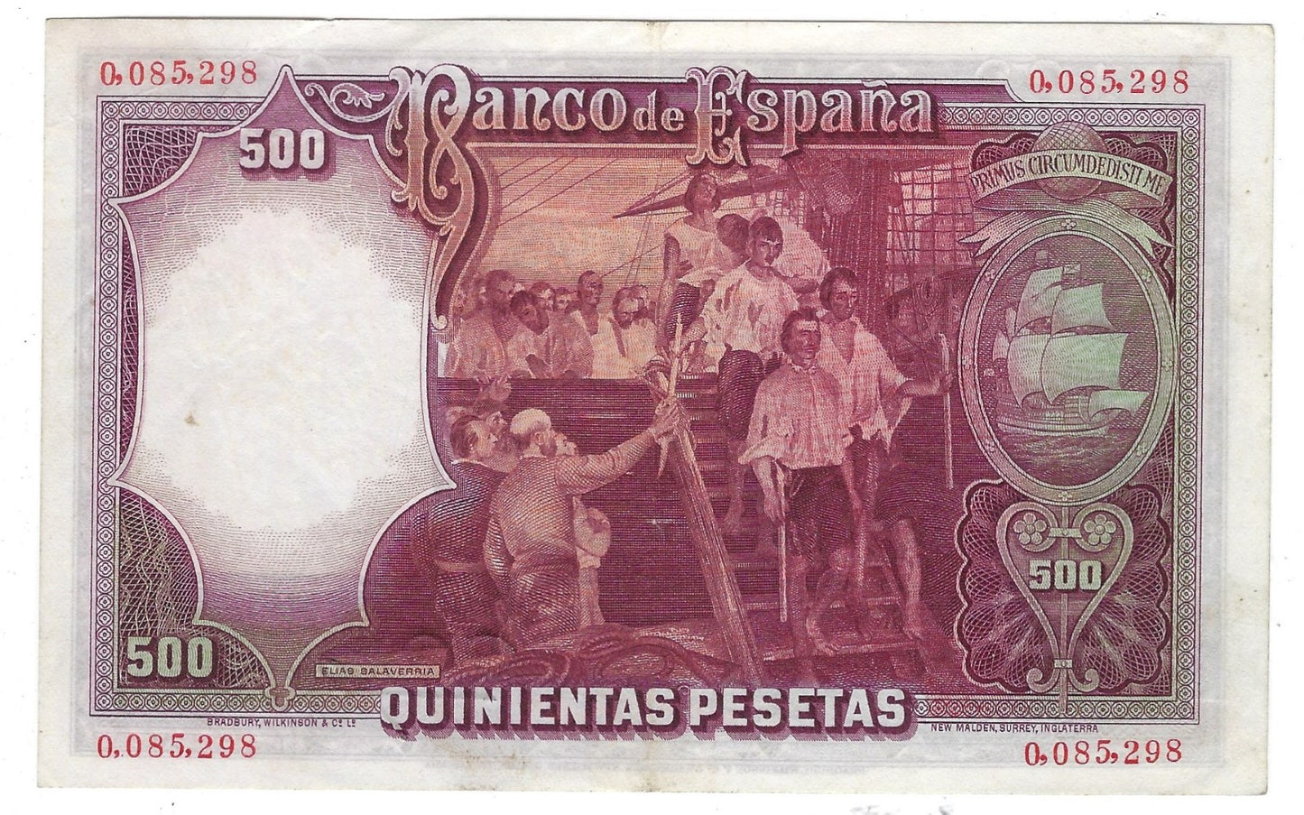 Spain 500 Pesetas 25-4-1931 P84 AUNC.SP5