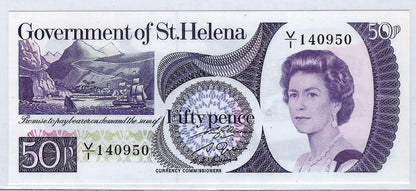 St.Helena 50 Pence ND 1979 P 5 a ,Queen Elizabeth,UNC.ST1
