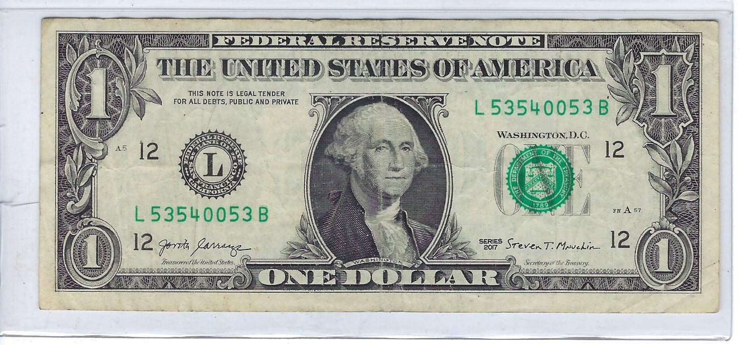 US$1 FRN  Fancy SN Double Bookend 53----53,VF.FN80