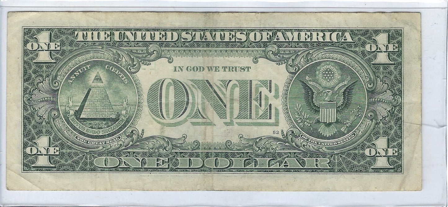 US$1 FRN  Fancy SN Double Bookend 53----53,VF.FN80