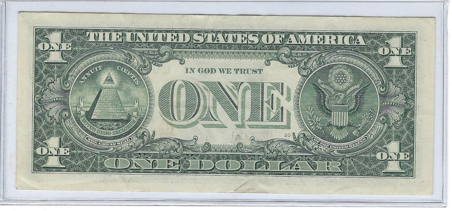 US$1 FRN Fancy SN Double Bookend Lucky 86----86,12L San Francisco VF.FN83