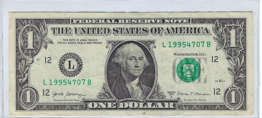 US$1 FRN Fancy Star note*Birthday* 1995 San Francisco 12L VFine.FNB6