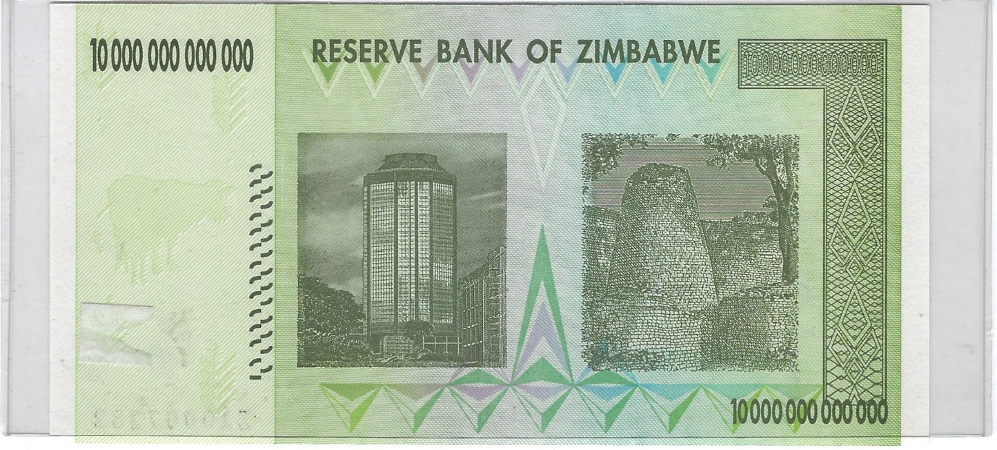Zimbabwe $10 TRILLION REPLACEMENT STAR NOTE Mehilba MWR RJJ1,PK 88*2008 UNC.Z1B