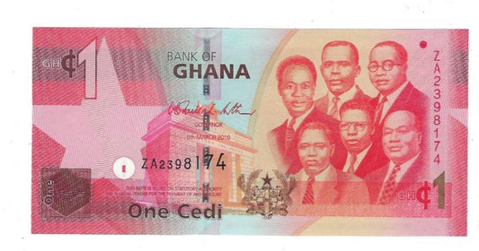 Ghana 1 Cedis 2010  REPLACEMENT Identified by ZA prefix UNC.RG5  