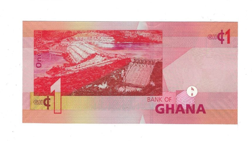 Ghana 1 Cedis 2010  REPLACEMENT Identified by ZA prefix UNC.RG5  