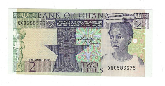 Ghana 2 Cedis P18 d 1982(6.3.1982) (P-18d) REPLACEMENT Identified by XX prefix UNC.RG4