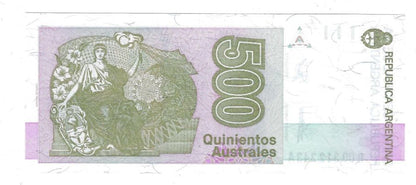 Argentina 500 Pesos All Replacement Notes prefix R UNC.RA9