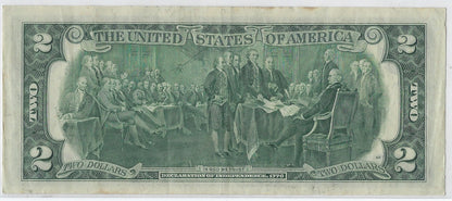 US$2 Dollars Bill RARE Series 1976 Philadelphia 3CA in A Good Grade Fancy SN 2781 7788 .(V16)