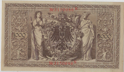 Germany 1000 Dm ( 21 April 1910 ) UNC .MG1