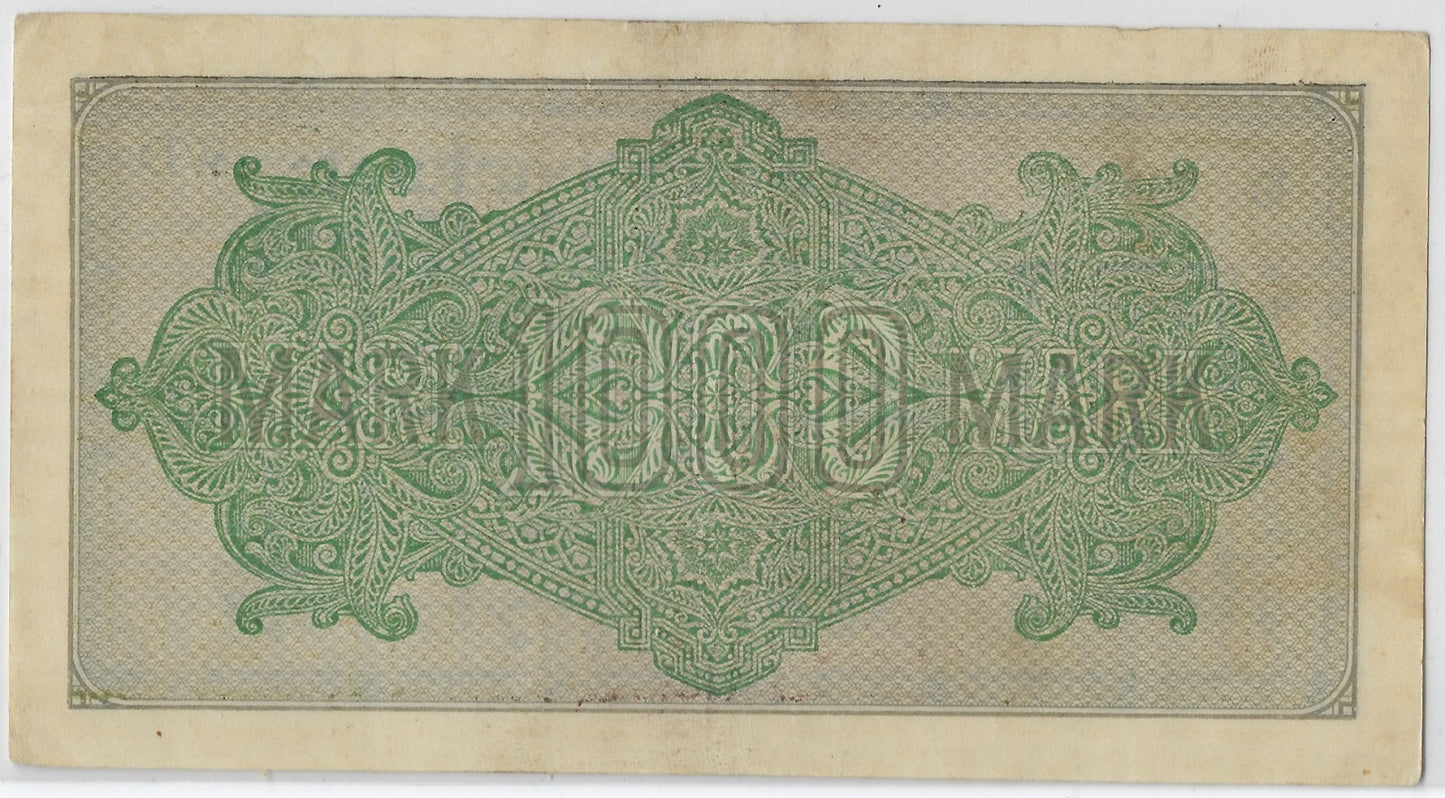 Germany 1000 Dm ( 15 September 1922 aUNC .MG2