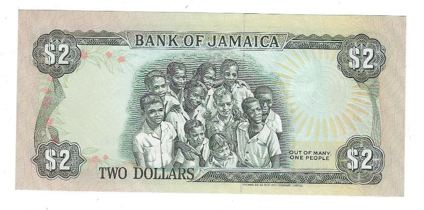 Jamaica $2 "Replacement"Prefix ZZ Mehilba RA1 UNC .RJ2