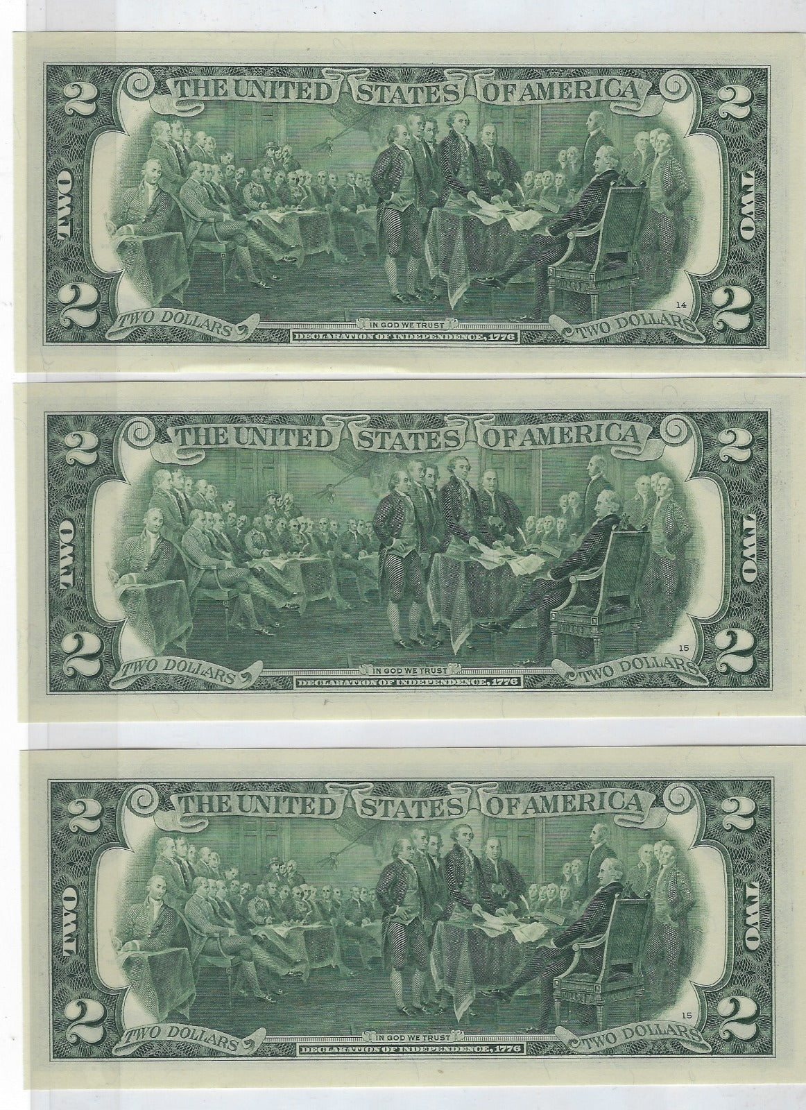 US$2 FRN Chicago 7G x All 3 types Of Fancy SN Bookends Single, Double & Triple 1----1, 17---17, 179--179 + Lucky SN7 UNC.FN44