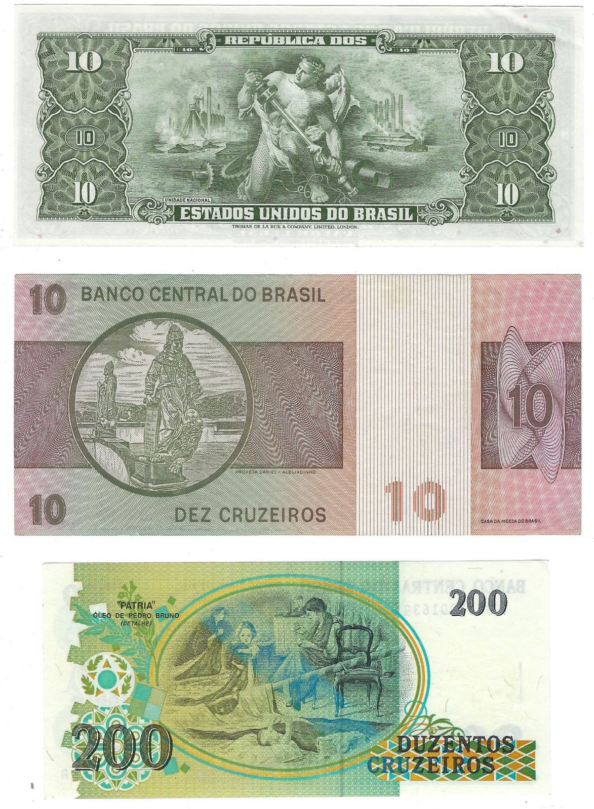 Brasil CLEARANCE lot of 6 Different Early Issues Average AUNC.B1C