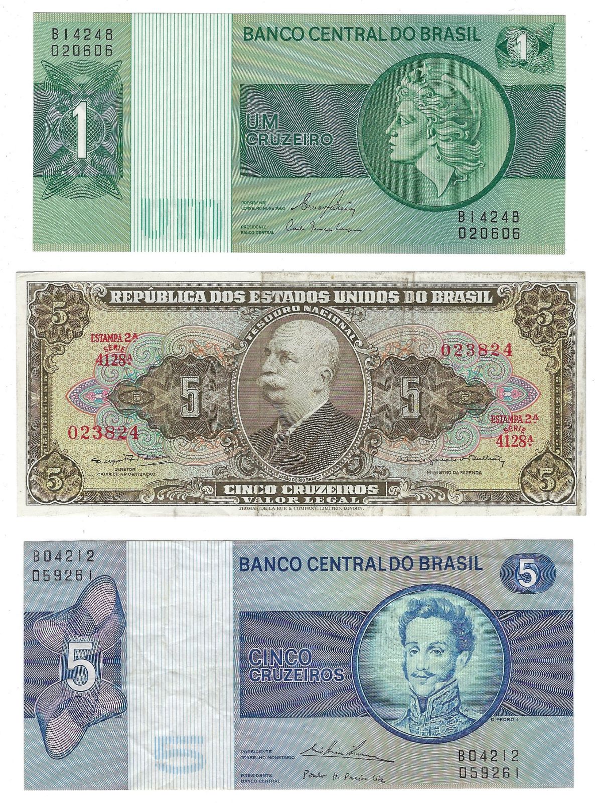 Brasil CLEARANCE lot of 6 Different Early Issues Average AUNC.B1C