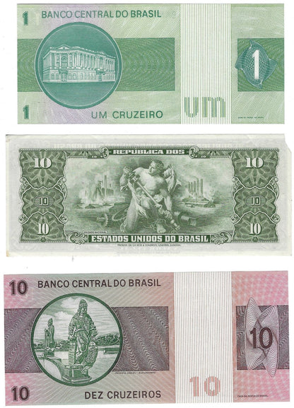 Brasil lot of 6 Different Old  Issues Average  XF to UNC.B1E