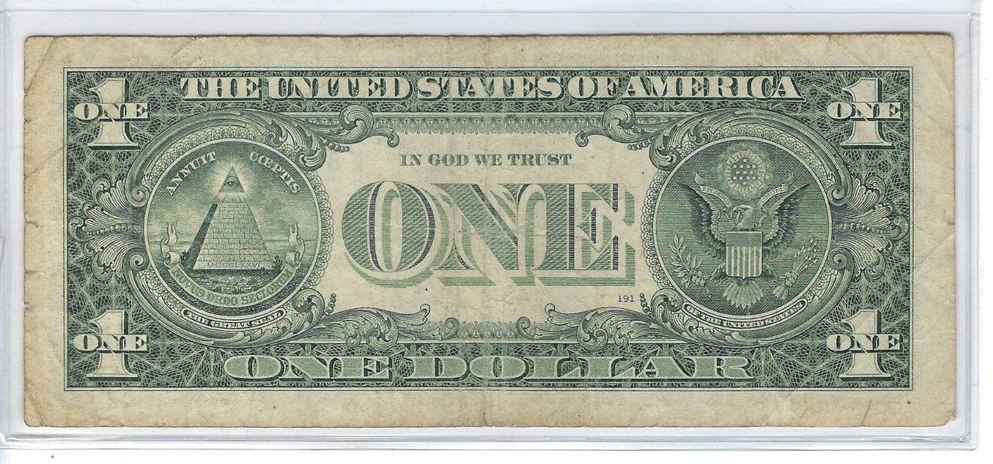 US$ 1 FRN Fancy SN About Repeater x3 " 84 75 75 75 " Fine .FN61