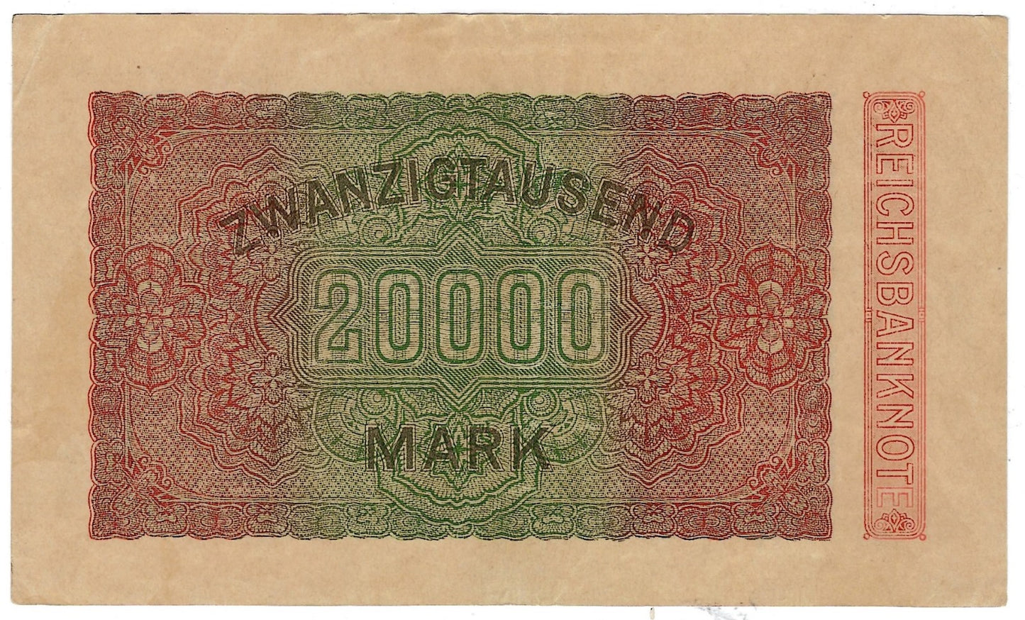 Germany 20.000 Mark P.85 ,Fancy Serial N ( Double Bookend 14 17 14) 1923 XF.G4Z
