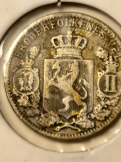 NORWAY - 25 ore - 1896 - K360 - SILVER. in good Condition. Y41