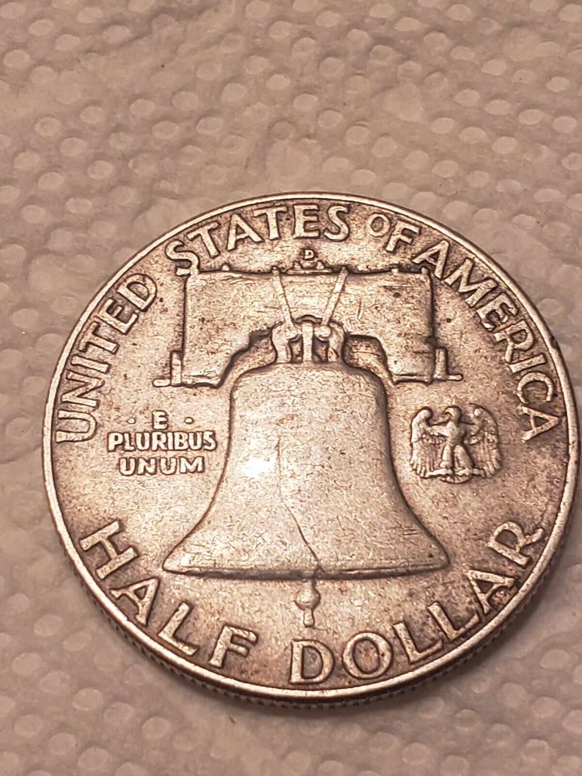 USA Silver Half Dollar Franklin 1962D in a good condition .(CB9a4)