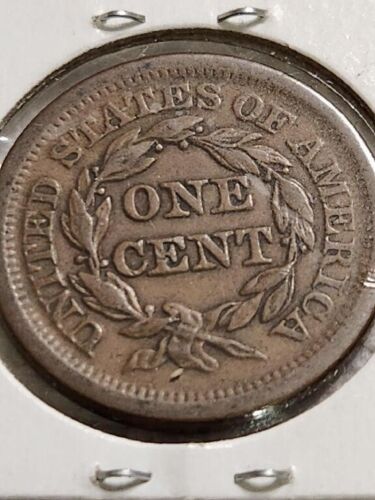 US RARE 1852 BRAIDED HAIR Large Cent in High Grade XF.Cb6A