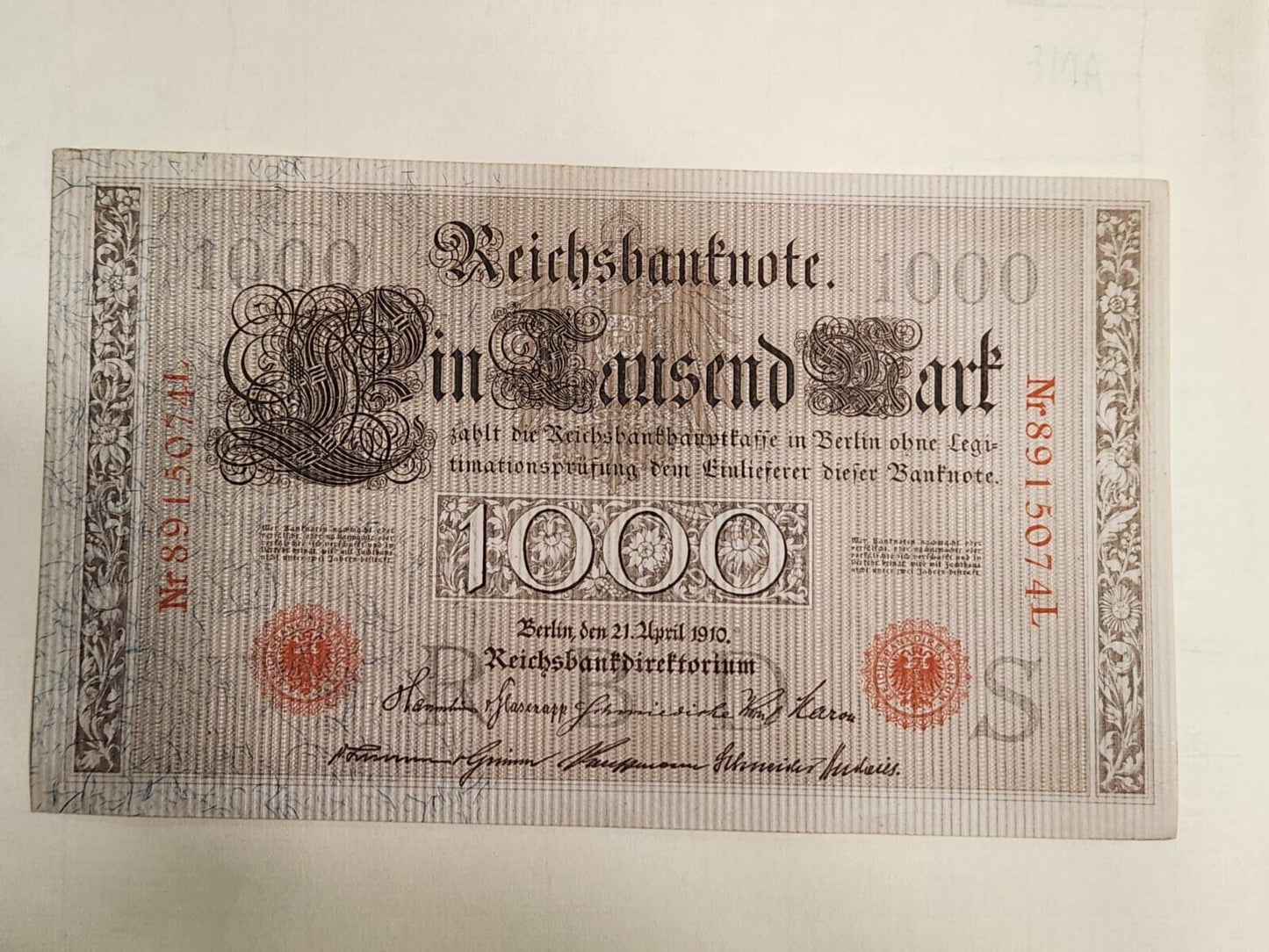 3 notes Germany inflation notes 1908 and after high grade.est $40.LG9