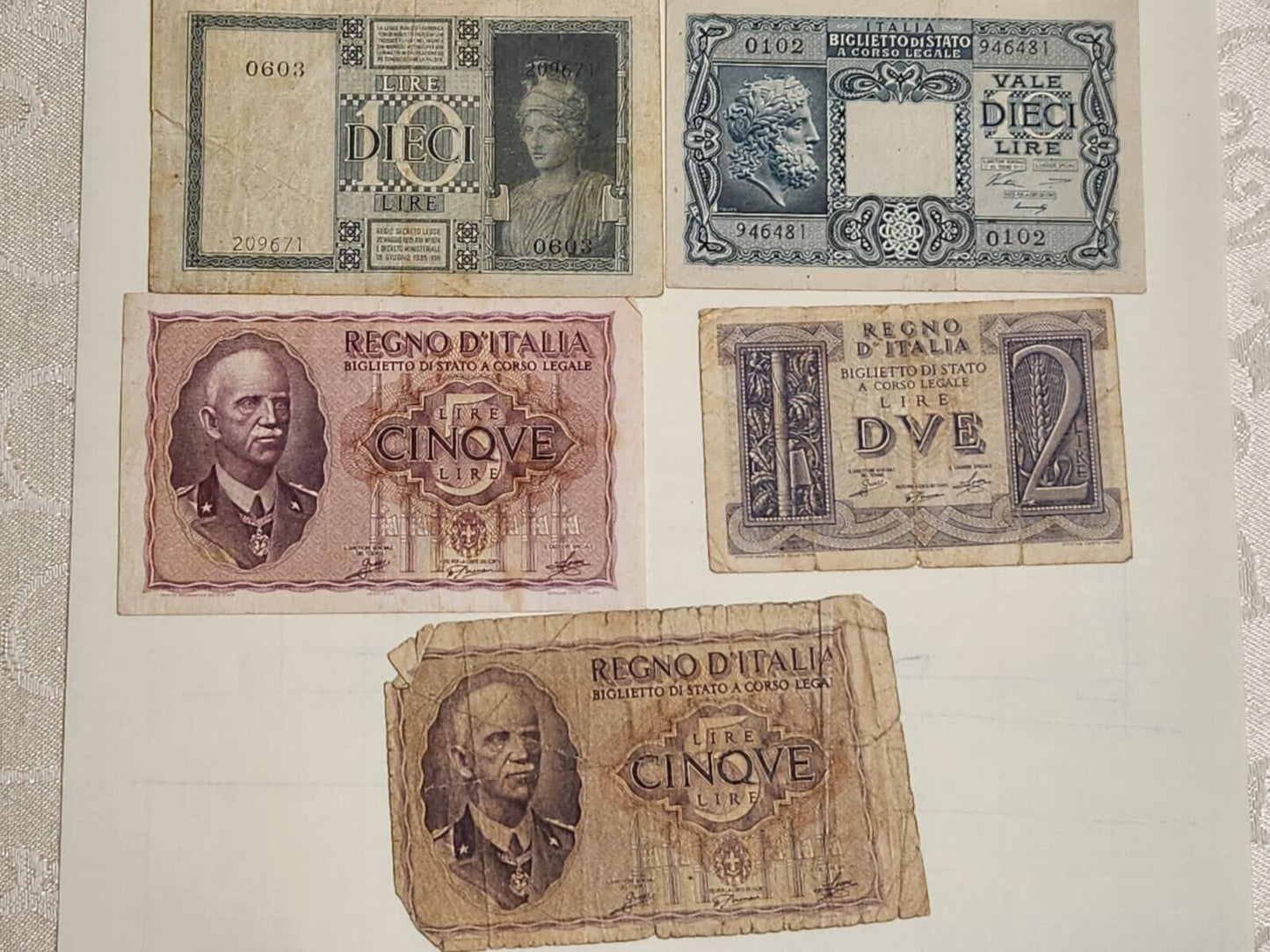 ITALY nice collection of 14 NOTES F TO XF.est $50.LG4