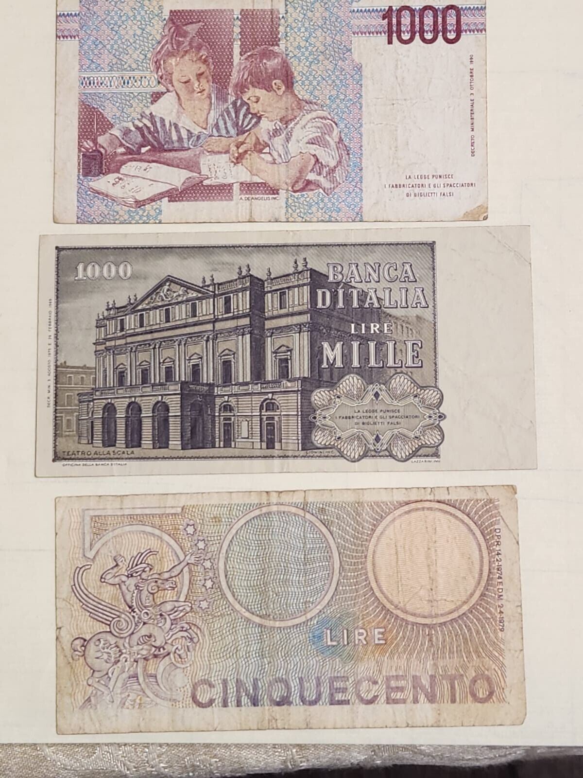 ITALY nice collection of 14 NOTES F TO XF.est $50.LG4
