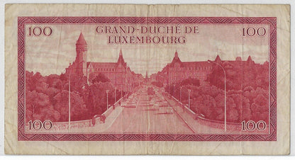 Luxembourg 100 Francs 1.7.1970,P56a VF.est $25.LU2