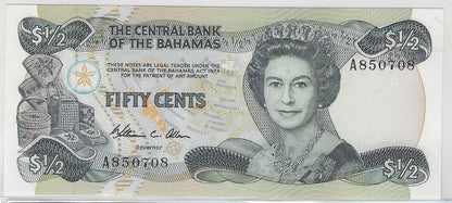 Bahamas ½ Dollar 1974 P42a Qn.Elizabeth UNC .B3A