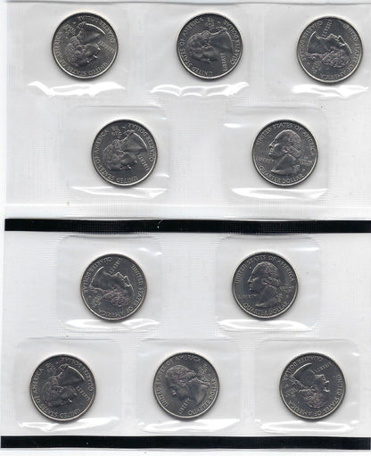 USA proof set of 10 coins all dated 2000 (5 Philadelphia &5 Denver) Sealed.Z4X12