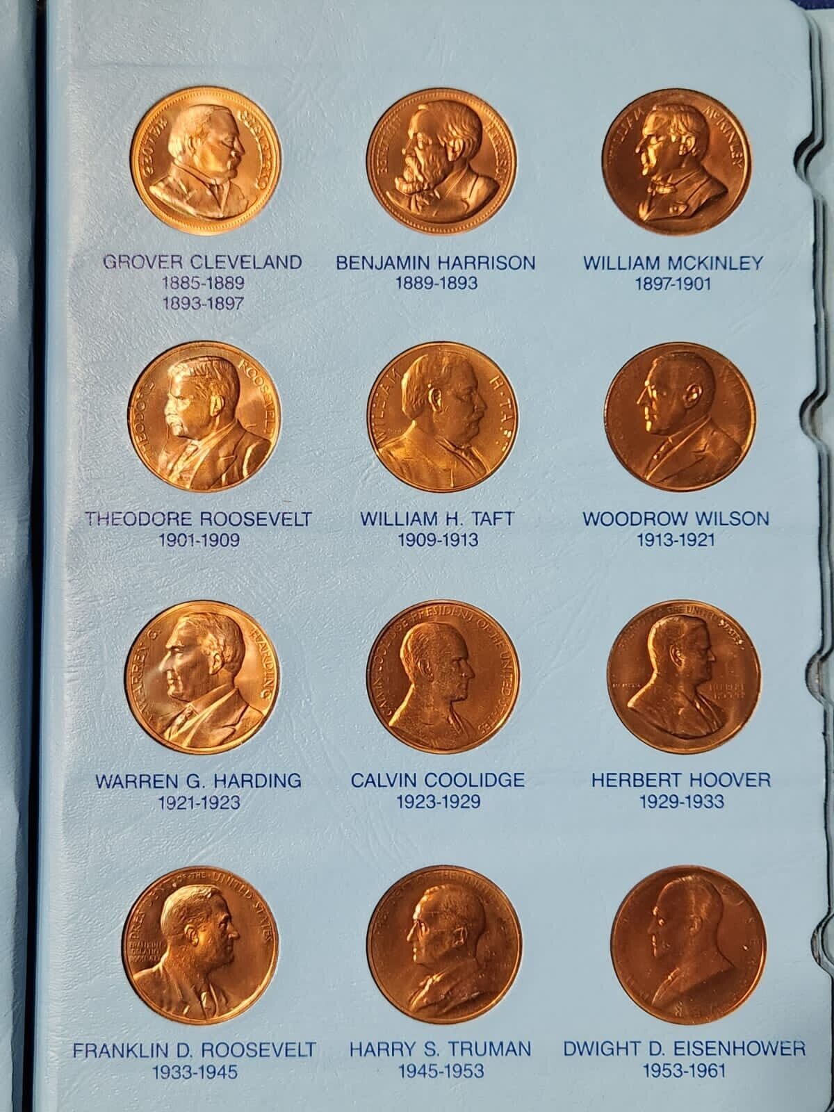 United States Mint Medals of the Presidents. Set of 41 Medals.Bronze.RM2b