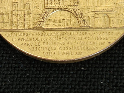 France Medal 1889 Memory Of Coins Souvenir The Eiffel Tower.PC20
