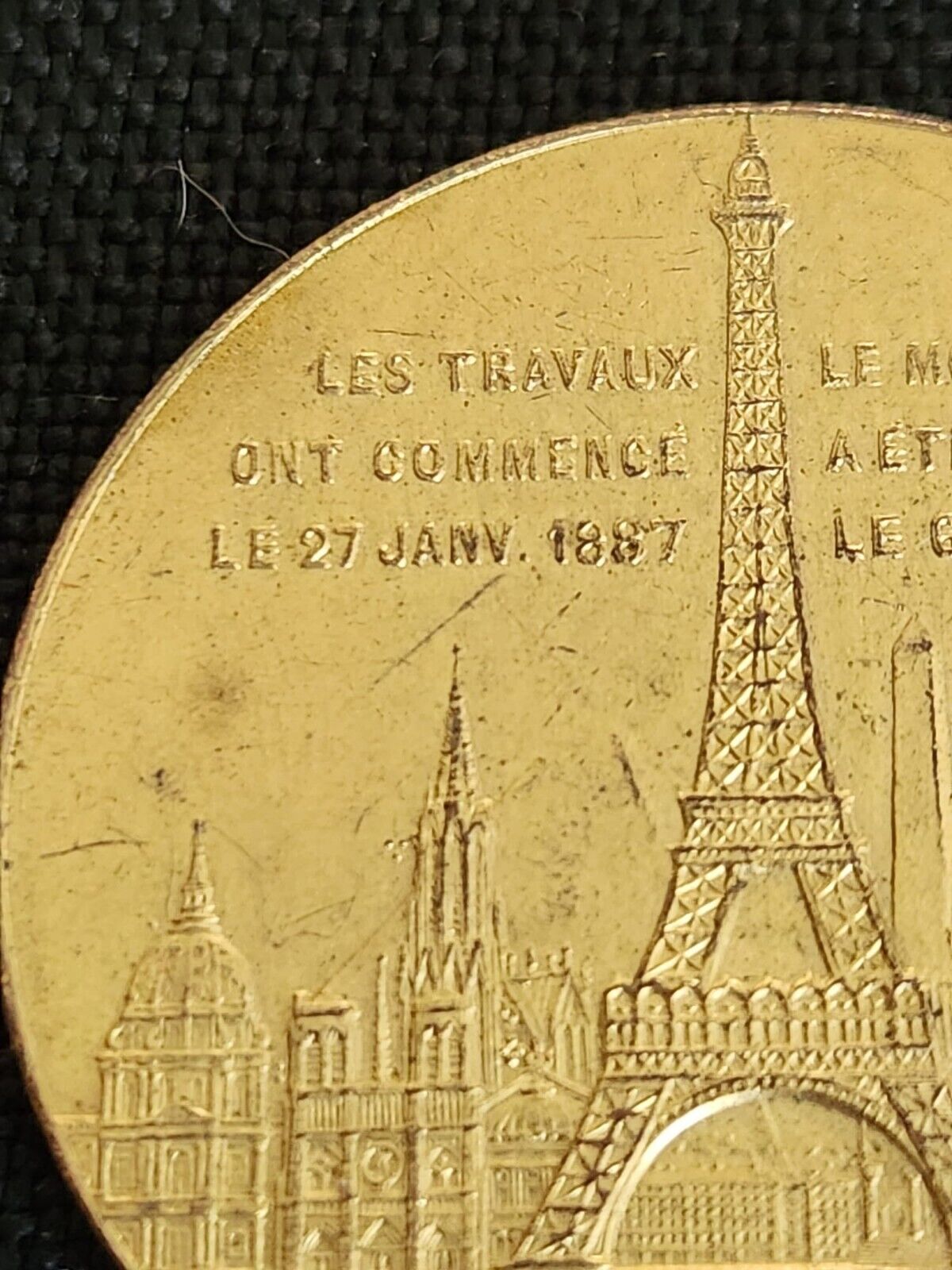 France Medal 1889 Memory Of Coins Souvenir The Eiffel Tower.PC20