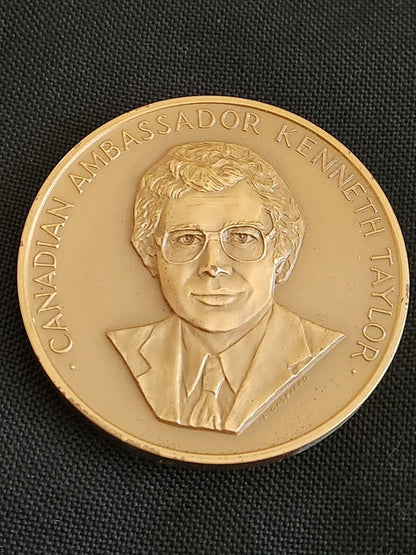 Canadian Ambassador Kenneth Taylor-3"Bronze Medal.PC17