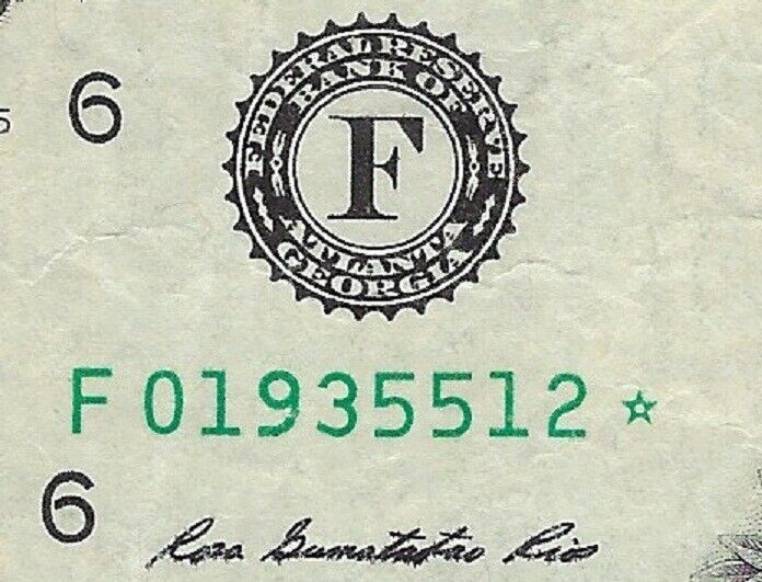 US$1 FRN Star Note,Fancy SN Birthday/Anniversary Date (1935  5  12)VF-6F .RR3b